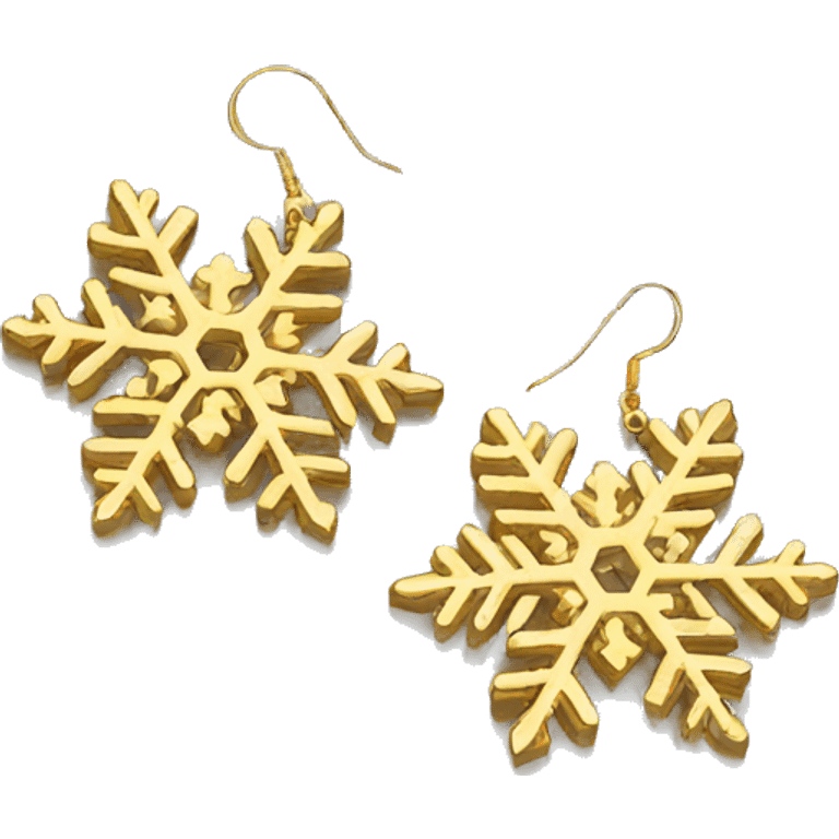 gold snowflake earrings emoji