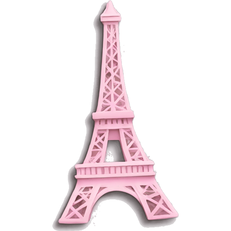 Eiffel Tower with pastel pink bow emoji