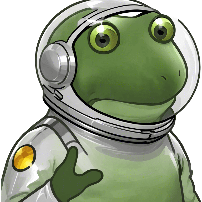 green frog in a spacesuit emoji