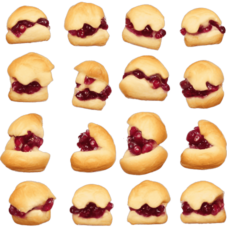 One Cranberry brie puff pastry bite emoji