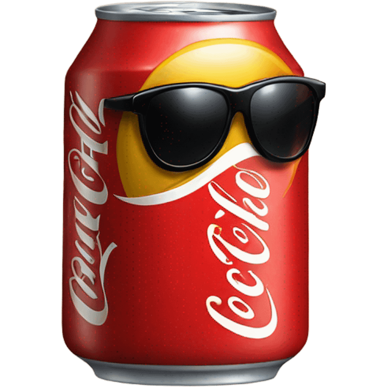 A toe wearing sunglasses drinking a coke emoji