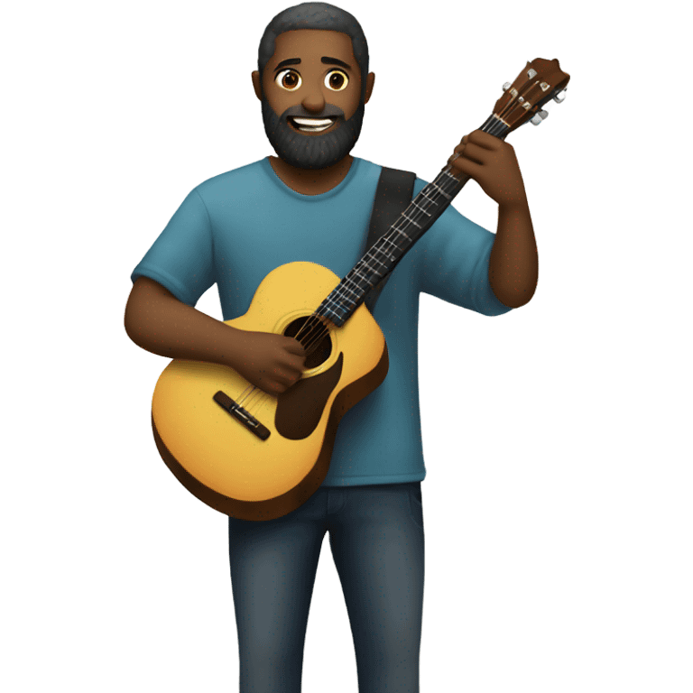 Bearded man with guitar emoji