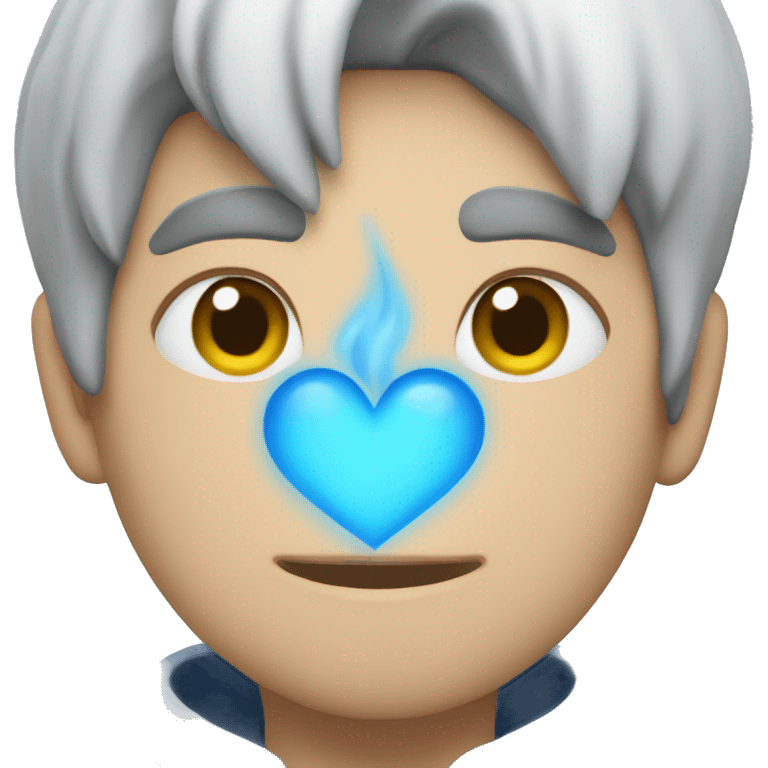 Blizzard-blue heart emoji