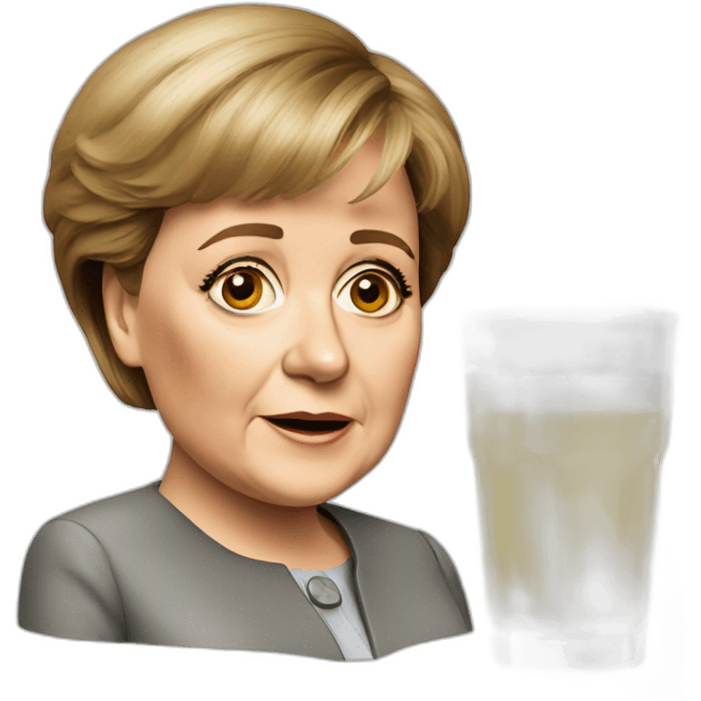 Angela Merkel drink vodka emoji