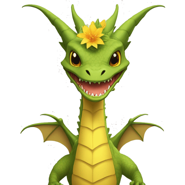 king ghidorah holding flower emoji