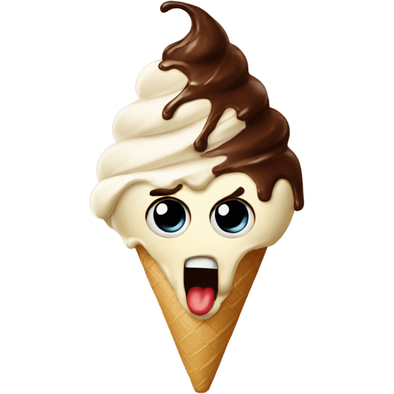 angry ice cream  emoji