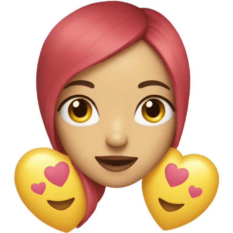 heart yellow, with coquette  emoji