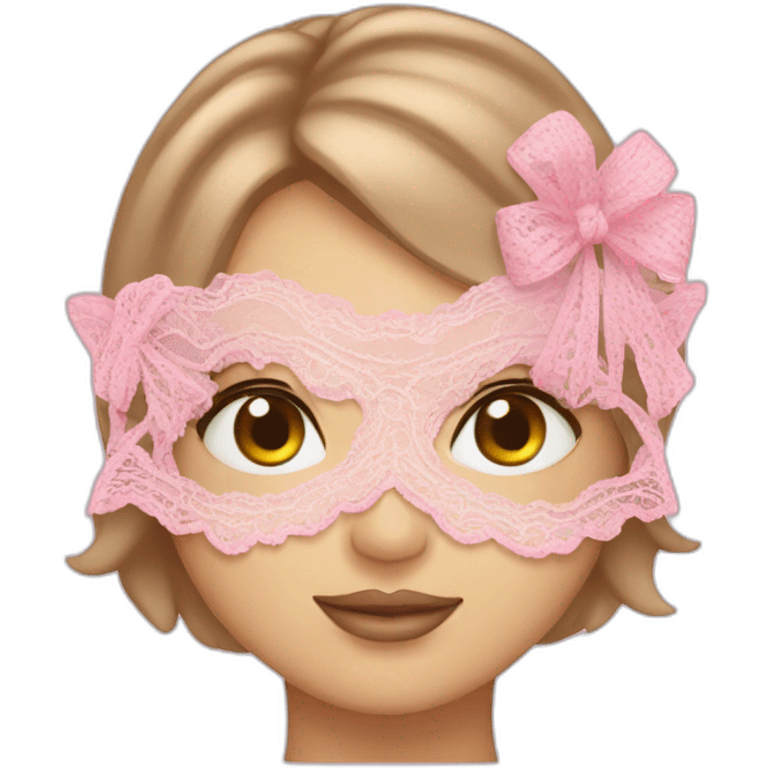 Pink lace cancer awareness emoji