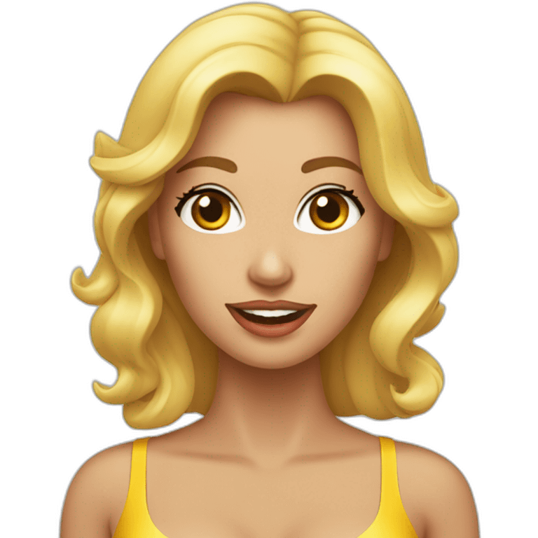 Belle femme pulpeuse en bikini emoji