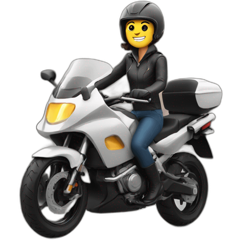 Personne sur une moto emoji