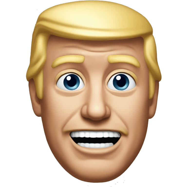 happy trump photorealistic serious emoji