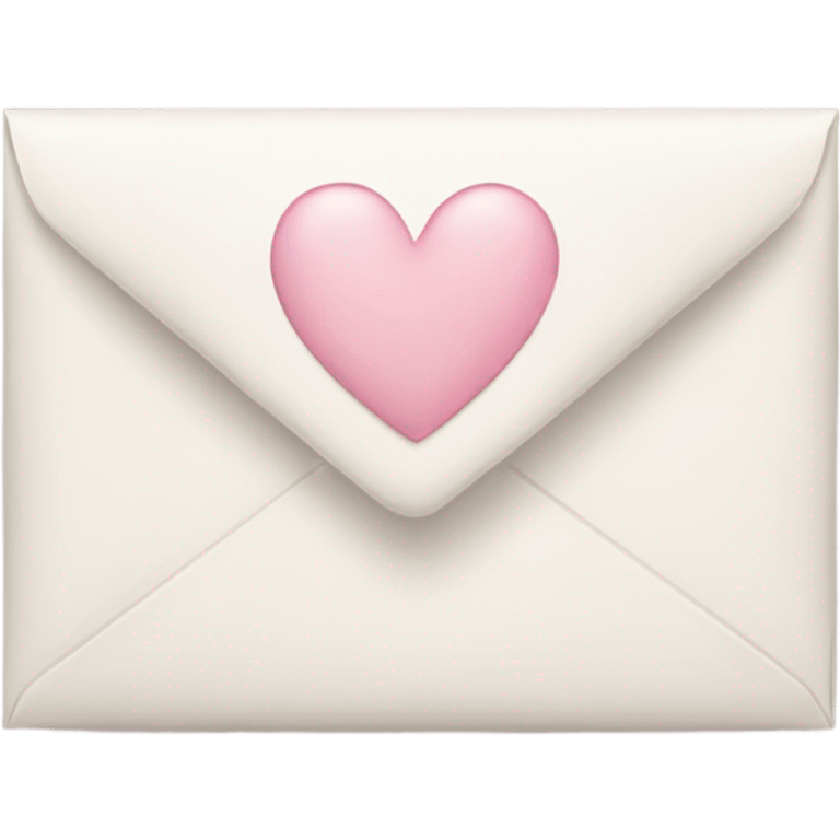 white envelope with a light pink heart emoji