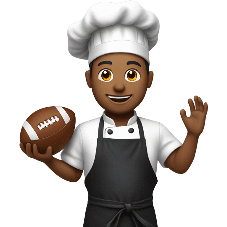 Chef holding a football emoji