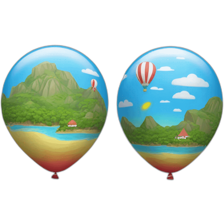 Ballons avec le drapeau de l'île Maurice emoji