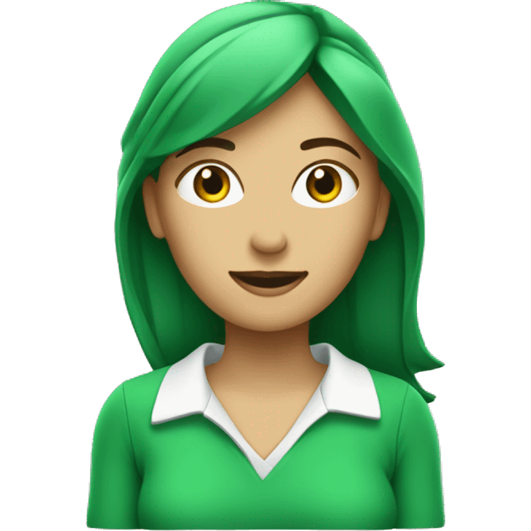 mujer con polo verde (#008C00) emoji