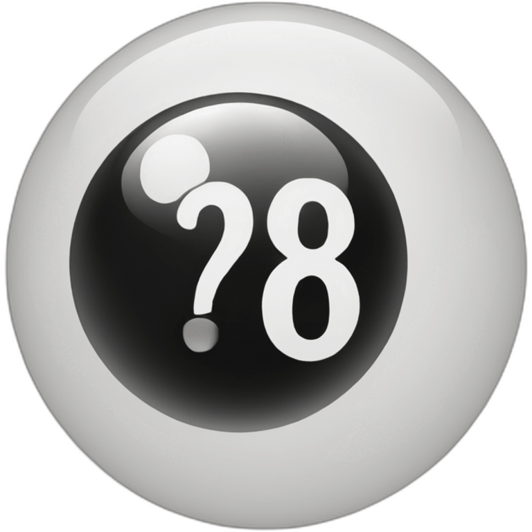 Magic 8 ball with number 8 emoji