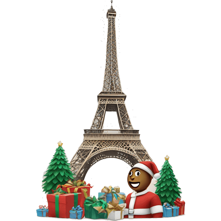 Paris celebrating Christmas emoji