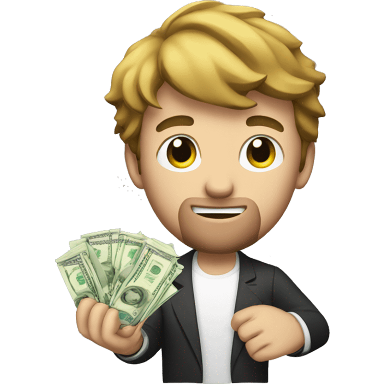 mr beast holding money  emoji