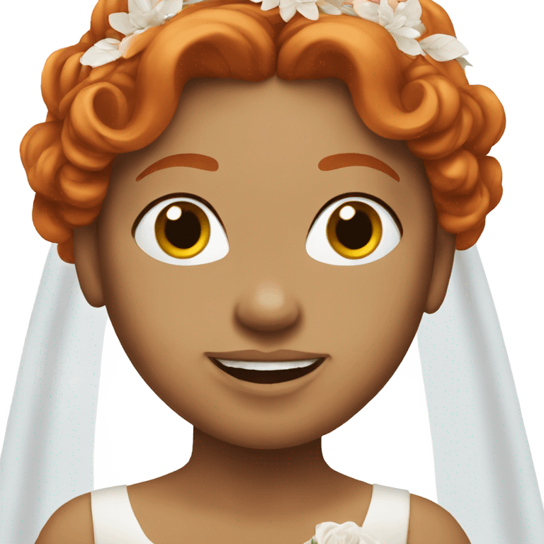 red-haired bride emoji