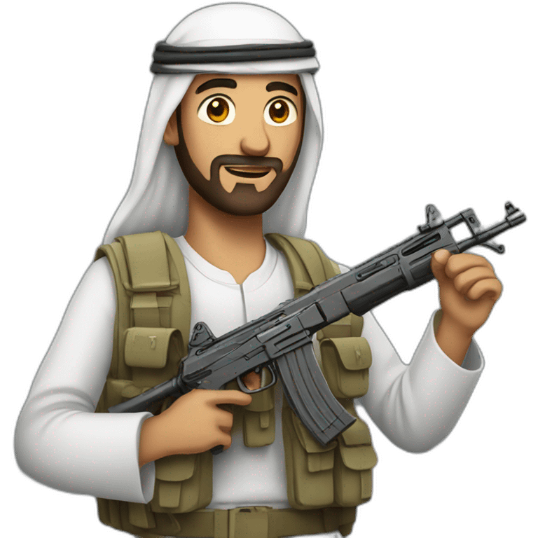 arab with a kalachnikov emoji