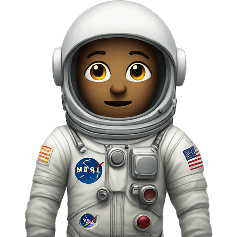 Astronaut looking suspiciously at you emoji