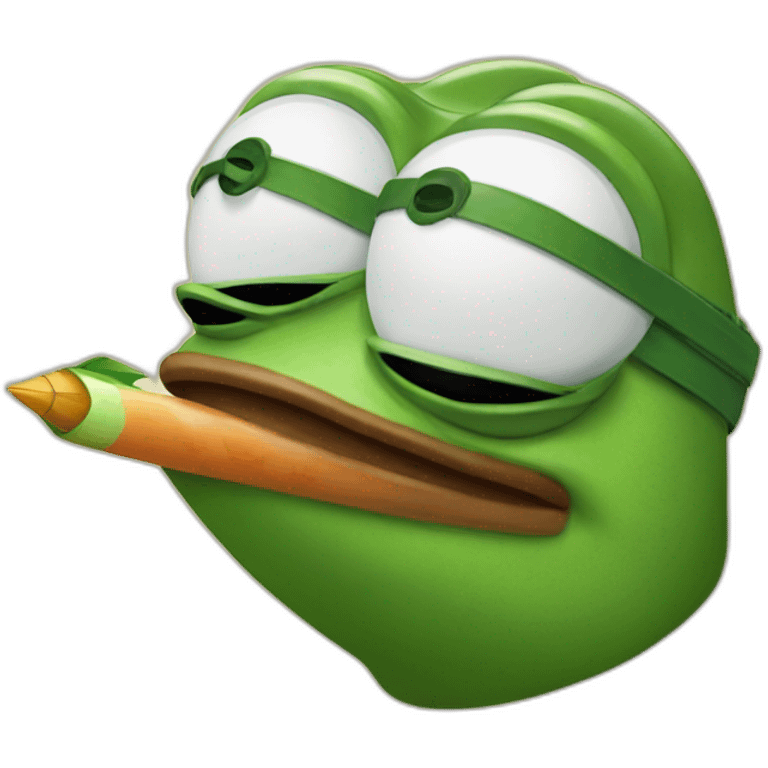 Pepe with rocket emoji