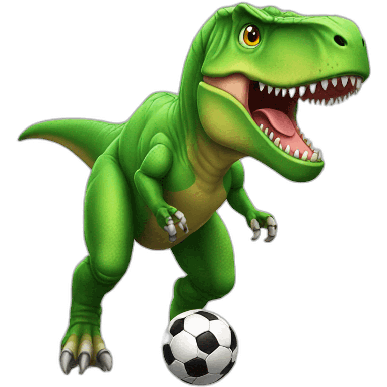 T-rex soccer emoji