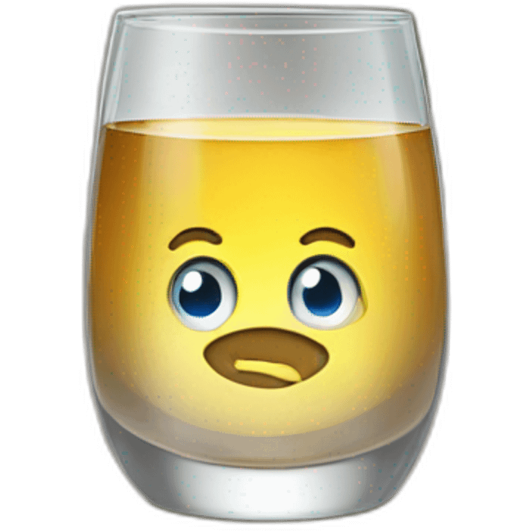 Chat avec un verre emoji