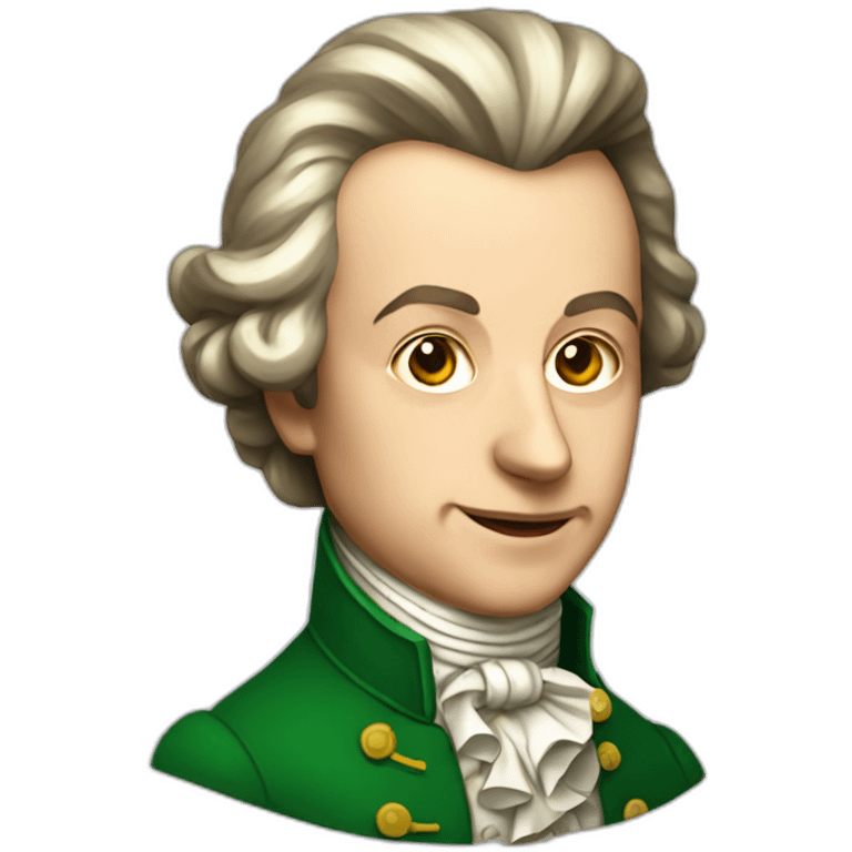 Mozart high as a kite emoji