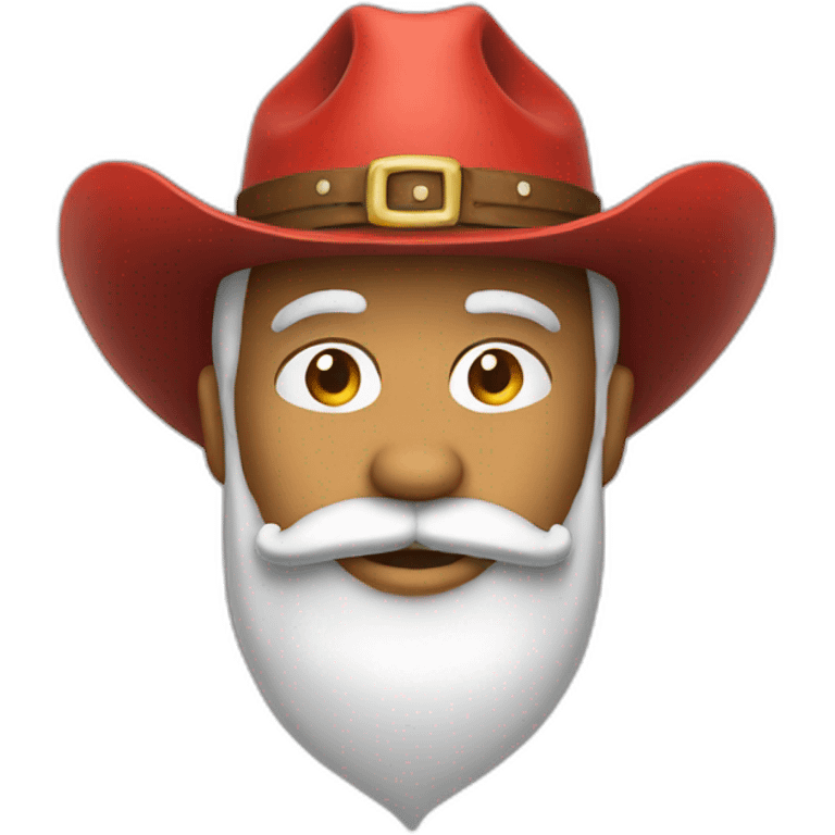 Santa Claus wearing a cowboy hat emoji