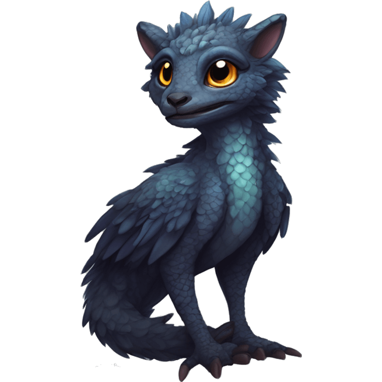  Scaly Cute Edgy Realistic Rare Fantasy Fluffy Slim Vernid-Trico-Melprin-species by LiLaiRa, by Falvie, full body emoji