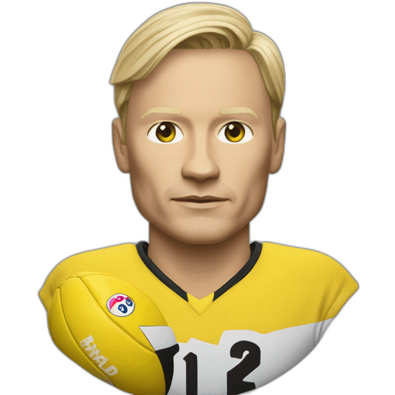 Haaland avec un ballon dord emoji