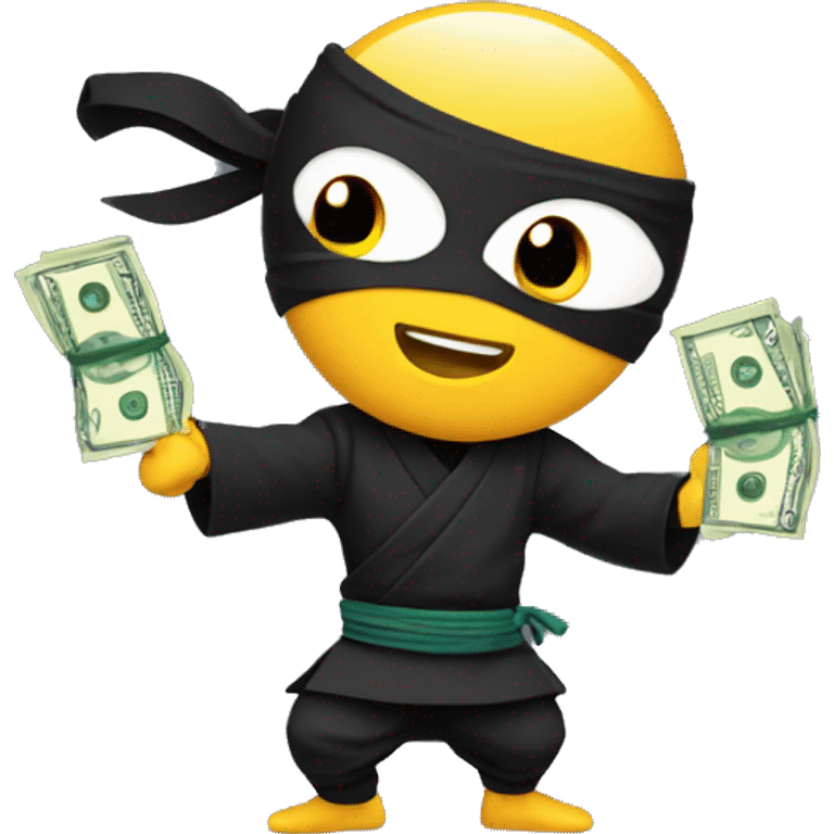 ninja with money emoji