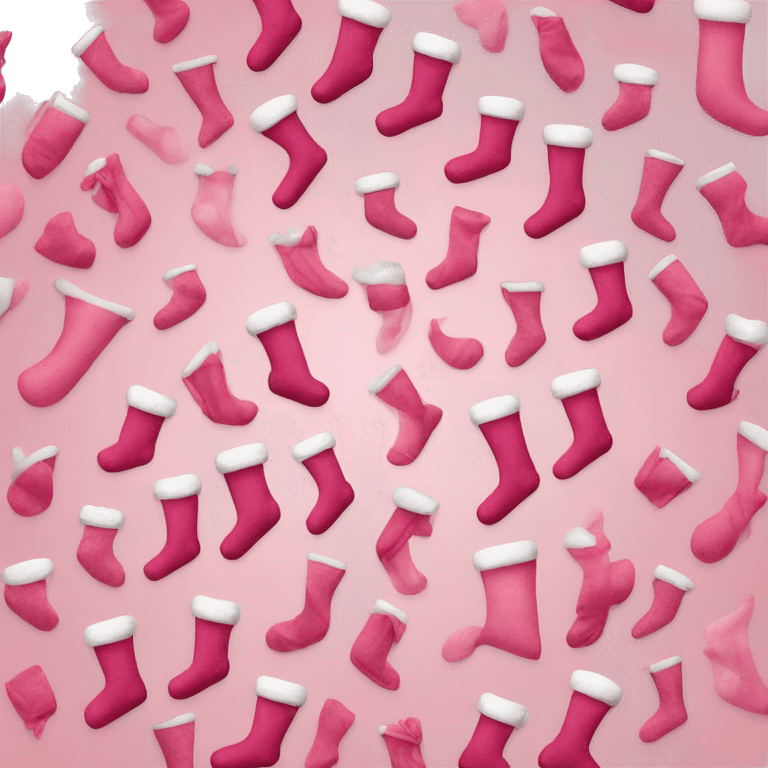 Pink stockings Christmas  emoji