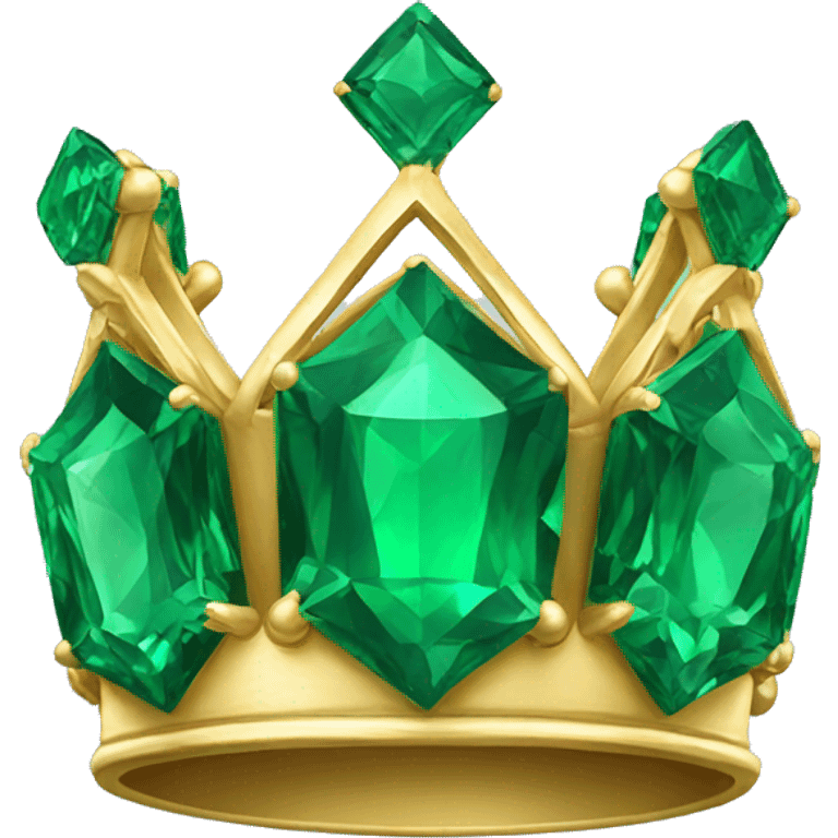 crown emerald color   emoji