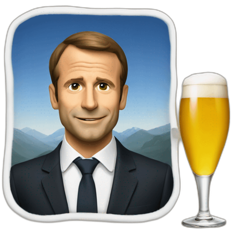 Macron bière emoji