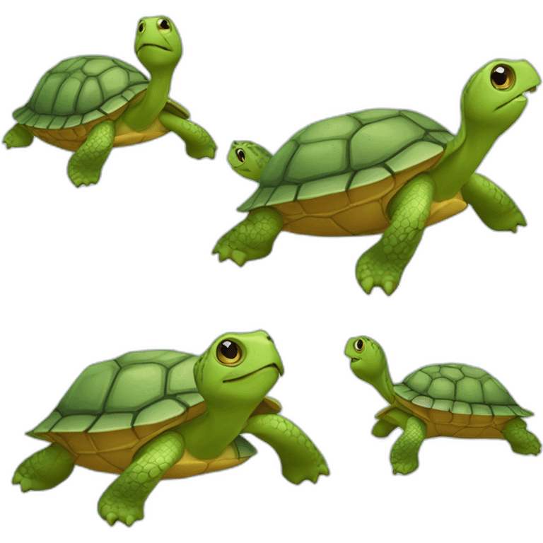 Tortue sur loute emoji