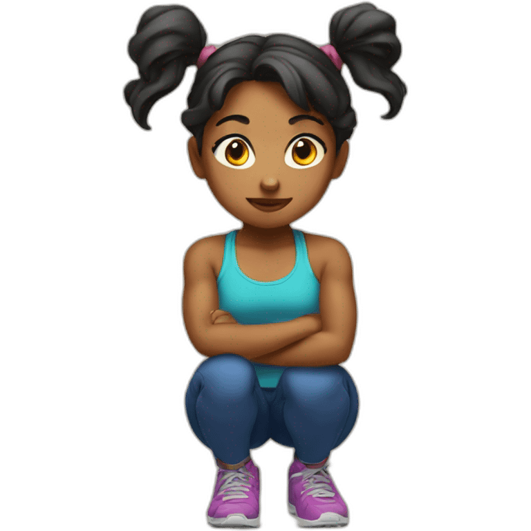 Squat girl emoji