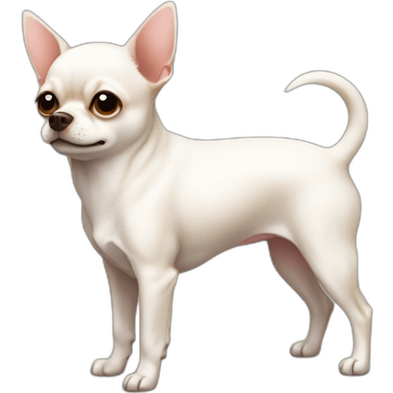 little dog pincher kinda chihuahua white little fat emoji