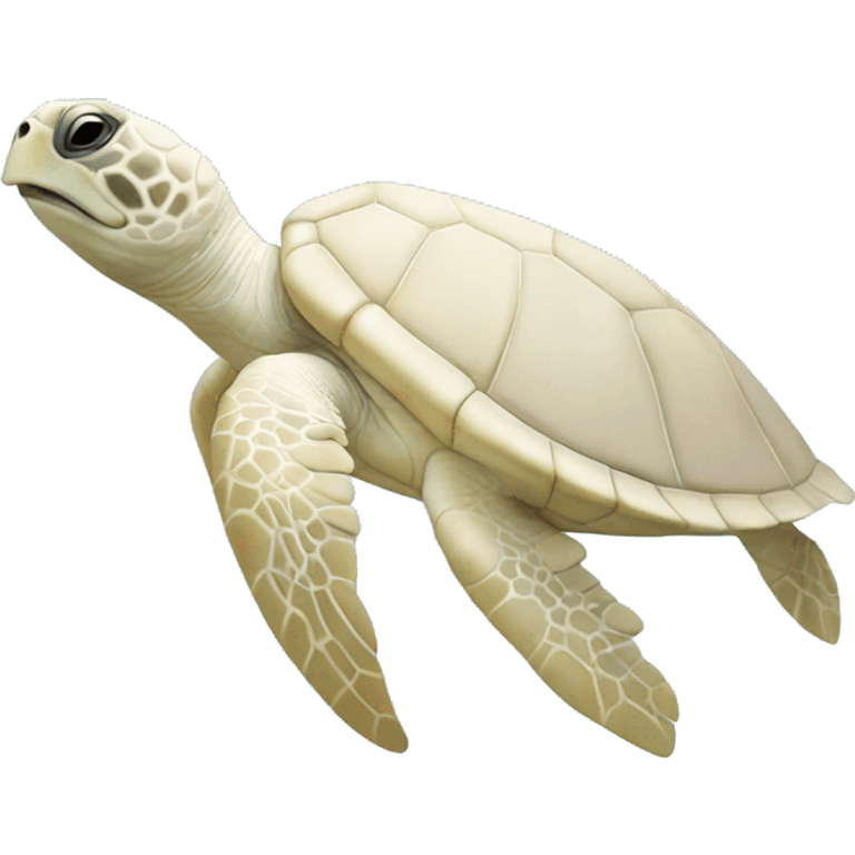 White Pastel sea turtle emoji