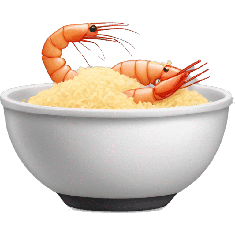 Shrimp frying rice emoji