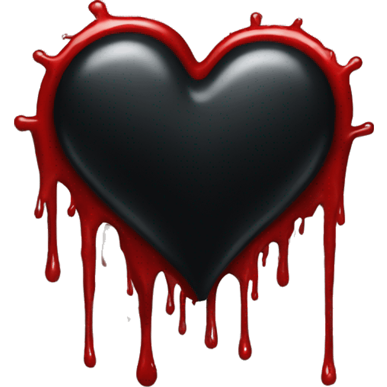 Black heart bleeding emoji