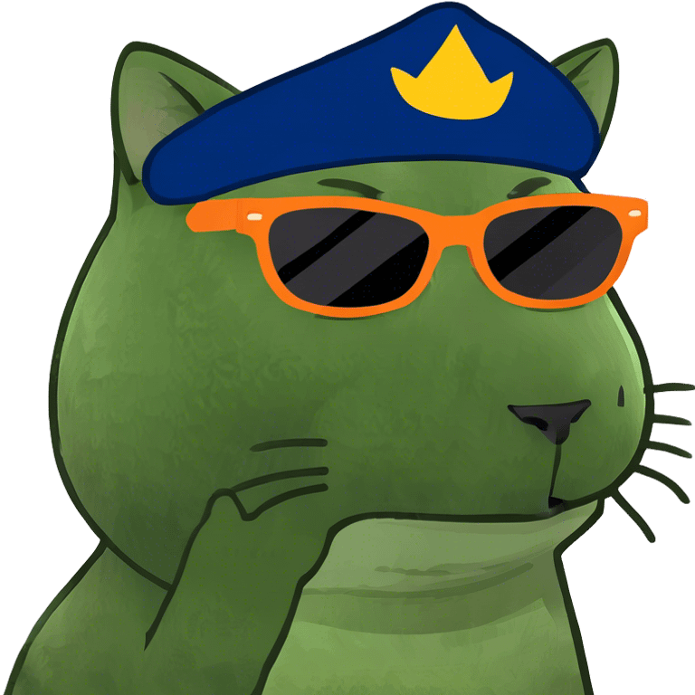 Cat with sunglasses emoji