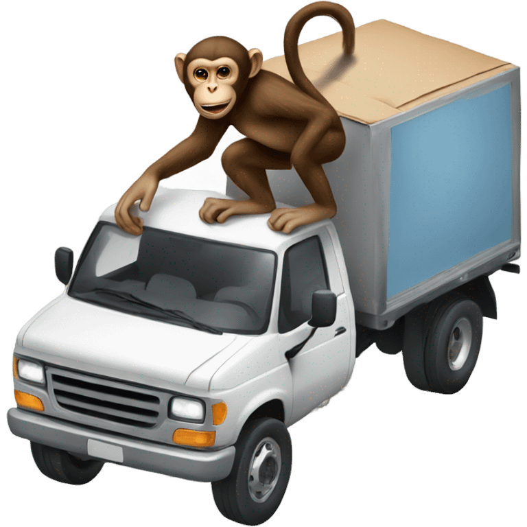 monkey stealing from truck emoji