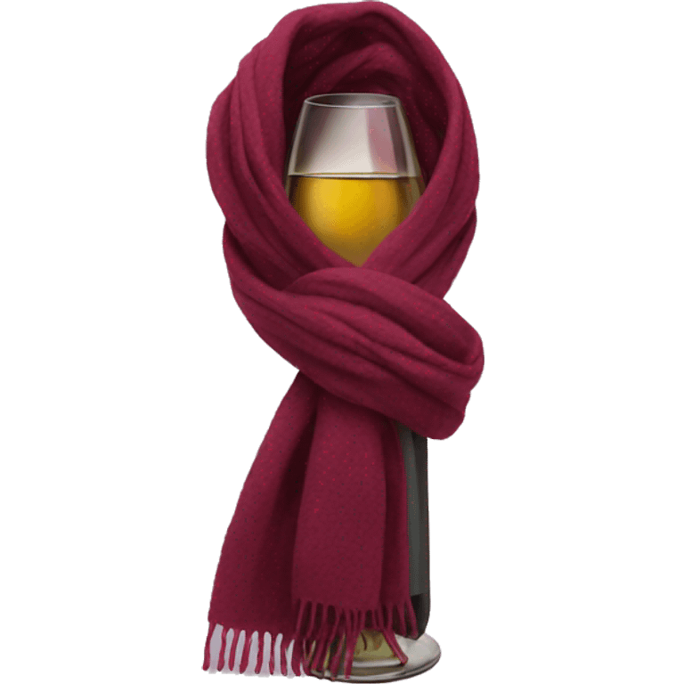 Wine with a scarf emoji