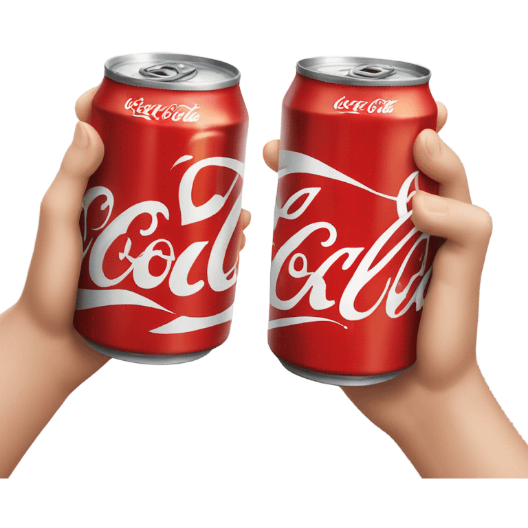 Cheers with coca cola cans emoji