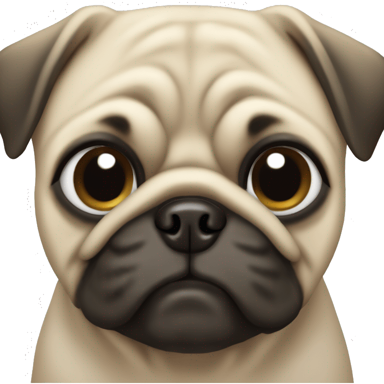 un pug qui tourne la tête  emoji