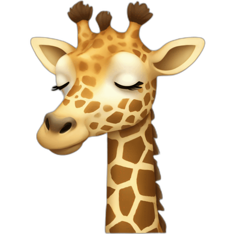 Giraffe sleeping emoji