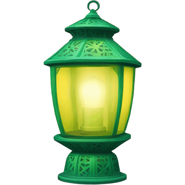 fucsia yellow green arabic lantern emoji