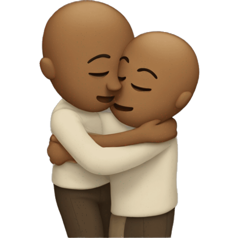 Hug without faces emoji